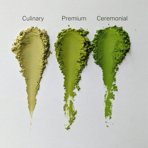 What are three grades of matcha